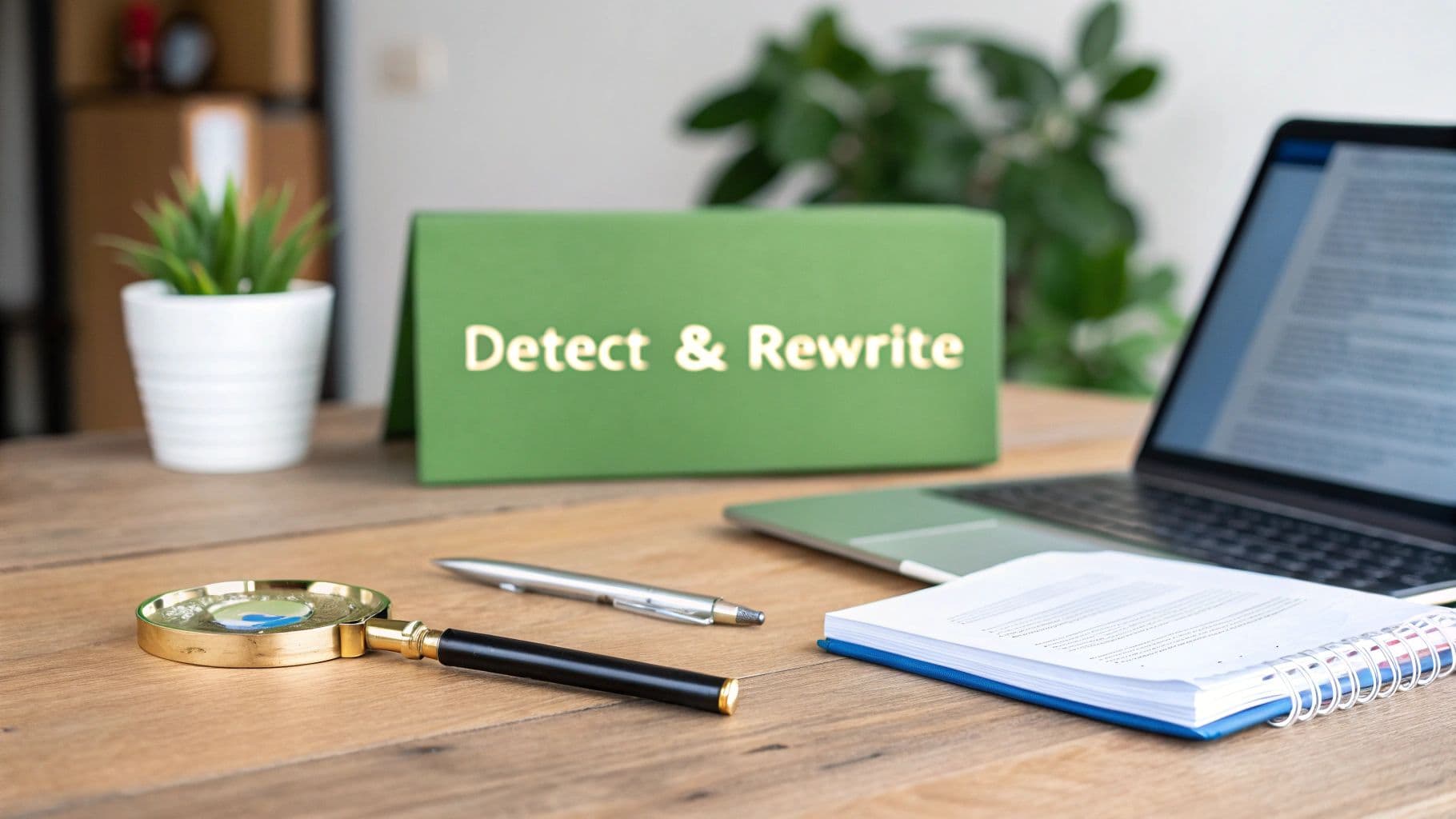 Using an AI Detector and Rewriter to Humanize Content